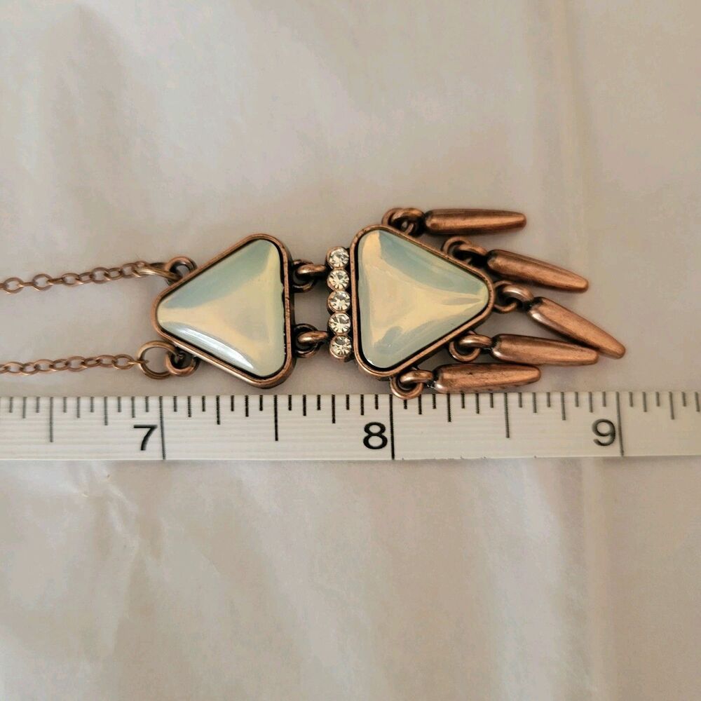 Lot of 4 Boho Choker Necklaces Copper Bronze Gold Colors - Picture 8 of 16